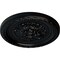 Ekena Millwork Palmetto Ceiling Medallion, Hand-Painted Jet Black, 11 1/2"OD x 1"P CM11PABLF - alternate 2